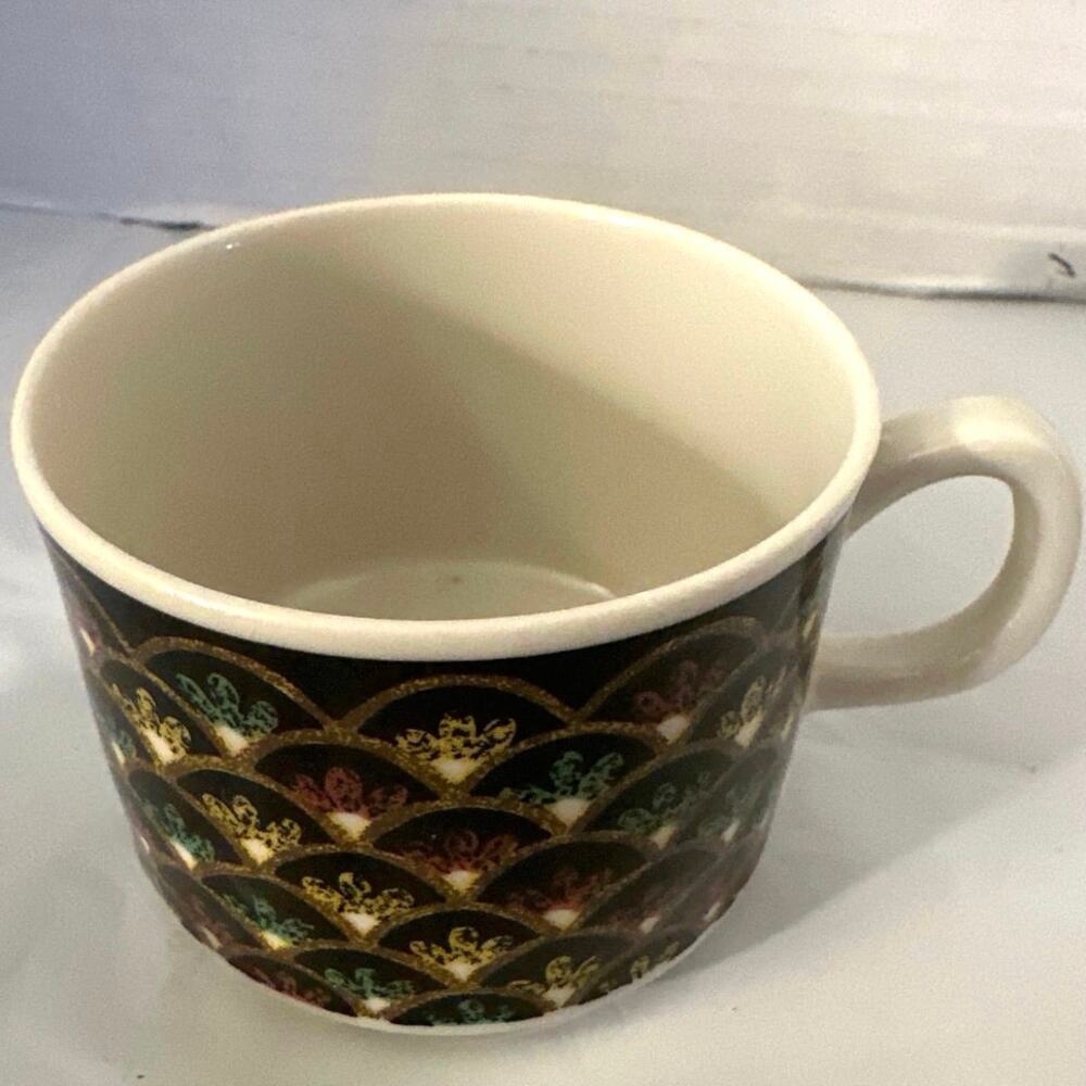 Vintage "Valencia" pattern cups produced by Gefle Sweden 1974 collectibles 4 pc
